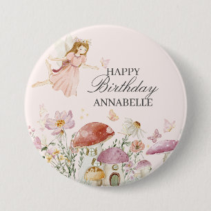 Fairy Garden Birthday Balloon Party Decke Gefallen Button