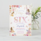 Fairy Garden Birthday Einladung (Stehend Vorderseite)