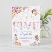 Fairy Garden Birthday Einladung (Stehend Vorderseite)