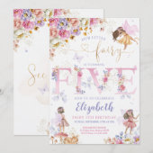 Fairy Garden Birthday Einladung (Vorne/Hinten)