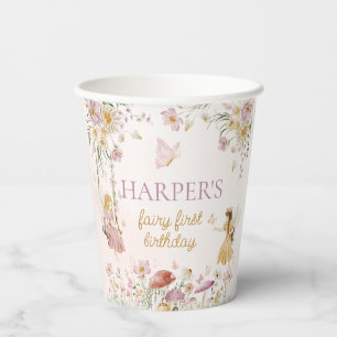 Fairy Garden Birthday Pappbecher