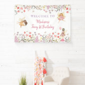 Fairy Garden Boho Wildblume Geburtstag Banner (InSitu)