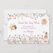 Fairy Garden Boho Wildblume Geburtstag Dankeskarte (Vorderseite)