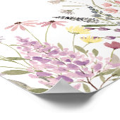 Fairy Garden Boho Wildblume Geburtstag Willkommen Poster (Ecke)