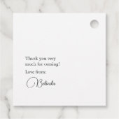 Fairy Garden & Butterfly Flutter Liebe Babydusche Geschenkanhänger (Rückseite)