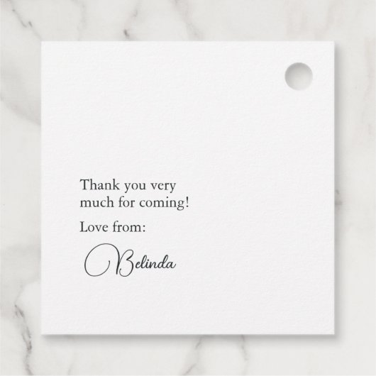 Fairy Garden & Butterfly Flutter Liebe Babydusche Geschenkanhänger (Rückseite)