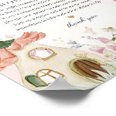 Fairy Garden Diaper Gedanken Whimsical Baby Dusche Poster (Ecke)