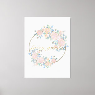 Fairy Garden elegante Muster der Rose Blume Klasse Leinwanddruck
