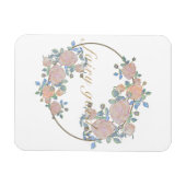 Fairy Garden elegante Muster der Rose Blume Klasse Magnet (Horizontal)