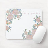 Fairy Garden elegante Muster der Rose Blume Klasse Mousepad (Mit Mouse)