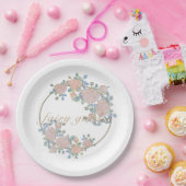 Fairy Garden elegante Muster der Rose Blume Klasse Pappteller (Party)