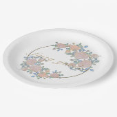 Fairy Garden elegante Muster der Rose Blume Klasse Pappteller (Schrägansicht)