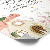 Fairy Garden erste Geburtstagsparty Begrüßungszeic Poster (Ecke)