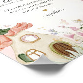 Fairy Garden favorisiert Whimsical Birthday Party Poster (Ecke)