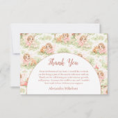 Fairy Garden First Birthday Dankeskarte (Vorderseite)