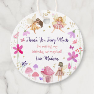 Fairy Garden Floral Geburtstag Geschenkanhänger
