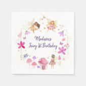 Fairy Garden Floral Geburtstag Serviette (Vorderseite)