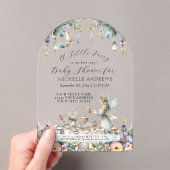 Fairy Garden Floral Tee Party Girl Babydusche Acryleinladungen (Insitu (Handheld))