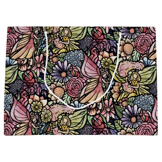 Fairy Garden Gardens Große Geschenktüte (Vorderseite)