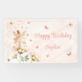 Fairy Garden Girl Birthday Party Banner (Horizontal)