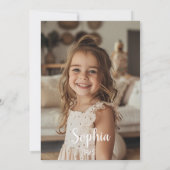 Fairy Garden Girl Foto Geburtstag Einladungskarte Einladung (Rückseite)