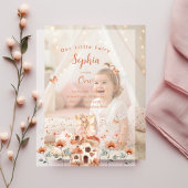 Fairy Garden Girl Magical First Birthday Pergament Einladungen