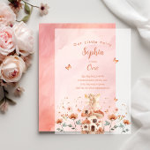 Fairy Garden Girl Magical First Birthday Pergament Einladungen