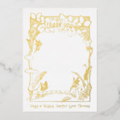Fairy Garden Gold Foil Danke Karte (Vorderseite)