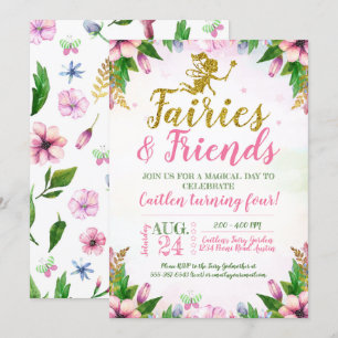 Fairy Garden Magical Enchanted Floral Geburtstag Einladung