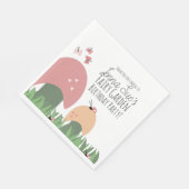 Fairy Garden Mushrooms Ladybugs Butterflies Serviette (Ecke)