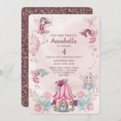 Fairy Garden Niedlich Glitzer Fairies and House Einladung (Vorne/Hinten)