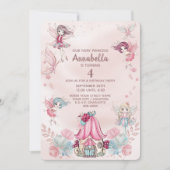 Fairy Garden Niedlich Glitzer Fairies and House Einladung (Vorderseite)