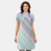 Fairy Garden Pink, Lila und Minzstreifen Schürze (Getragen)