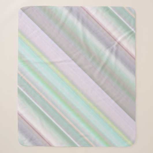 Fairy Garden Pink, Lila und Minzstreifen Sherpadecke (Vorderseite)