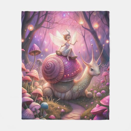 Fairy Garden Snail Fleecedecke (Vorderseite)