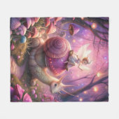 Fairy Garden Snail Fleecedecke (Vorderseite (Horizontal))