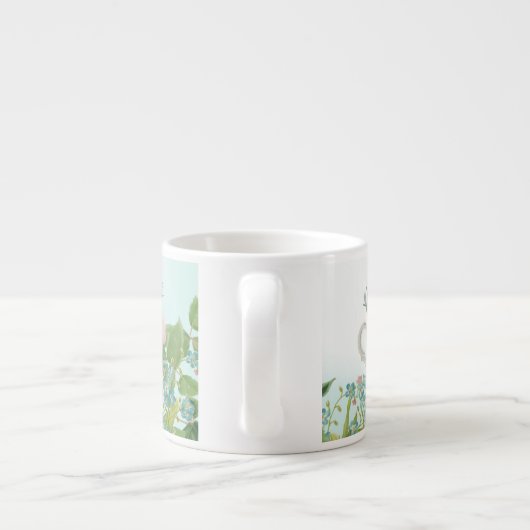 Fairy Garden Tee Party Blauer Libelle Espressotasse (Rückseite)