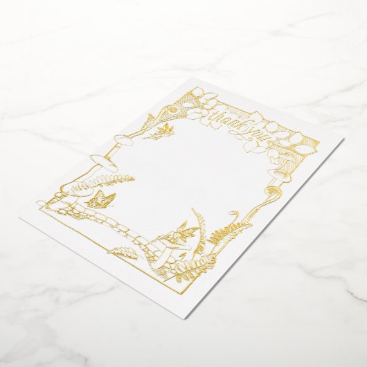 Fairy Garden Vielen Dank Notecard Folieneinladung (Gedreht)