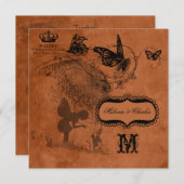 Fairy Garden Wedding Square Einladung (Vorne/Hinten)