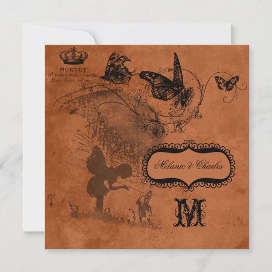 Fairy Garden Wedding Square Einladung (Vorderseite)