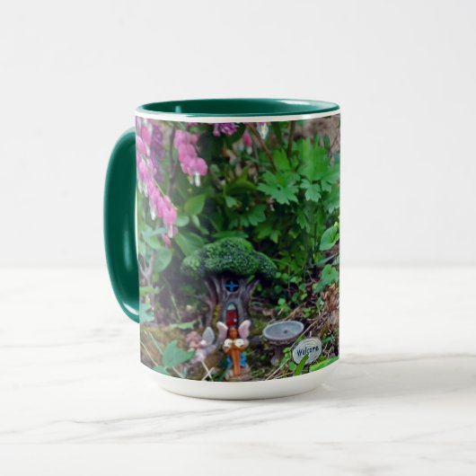 Fairy Garden Willkommen 15oz. Tasse (Vorderseite Links)