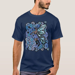 Fairy Gardens Blue Floral Art vergessen Sie nicht T-Shirt