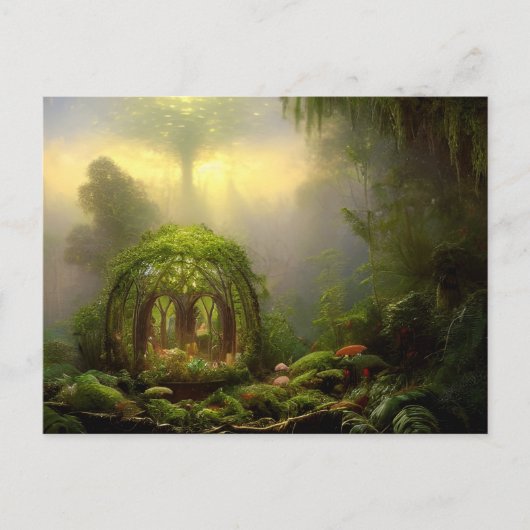 Fairy Gazebo Fantasy Art Postkarte (Vorderseite)
