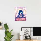 Fairy Girl am See Illustration Poster (Heimbüro)