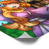 Fairy Girl and Dog Poster (Ecke)