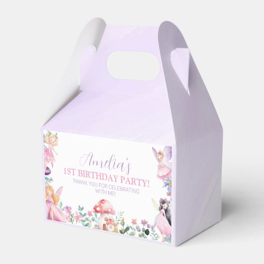 Fairy Girl Birthday Favor Box Geschenkschachtel (Vorderseite)