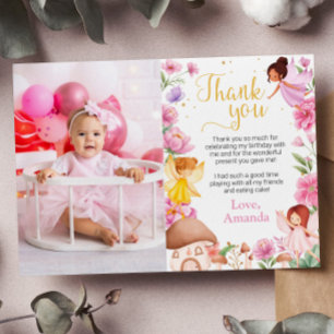 Fairy Girl Birthday Foto Vielen Dank Dankeskarte