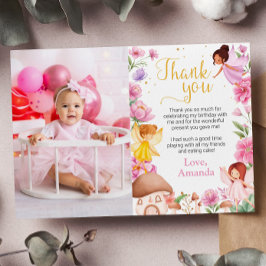 Fairy Girl Birthday Foto Vielen Dank Dankeskarte