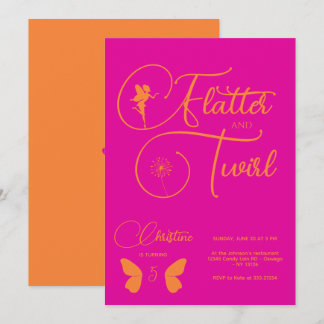 Fairy Girl Birthday Minimalistisch Simple Modern Einladung