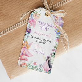 Fairy Girl Birthday Party Danke Tag Geschenkanhänger